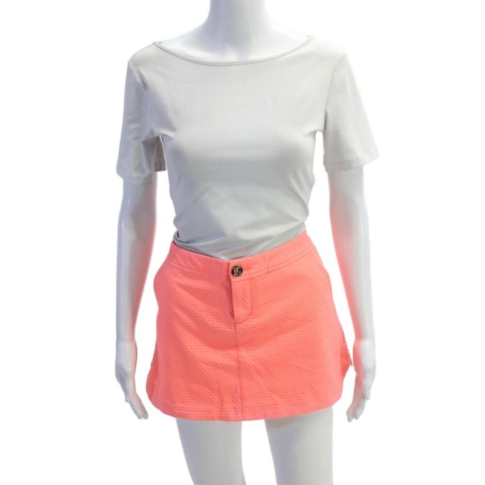 Lilly Pulitzer Women Mini Skort Pink 100% Cotton Solid Size 2